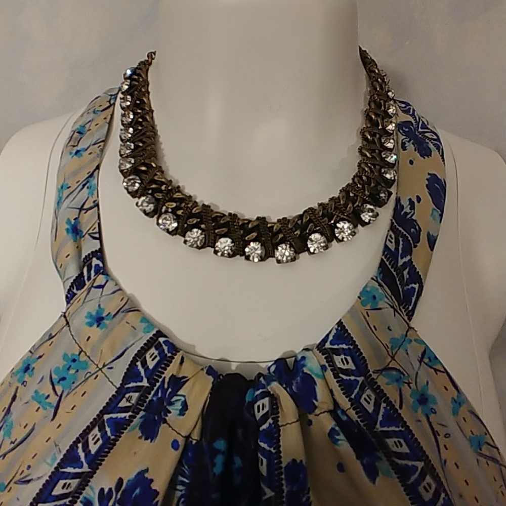 Gorgeous Lydell NYC Gold Rhinestone Necklace